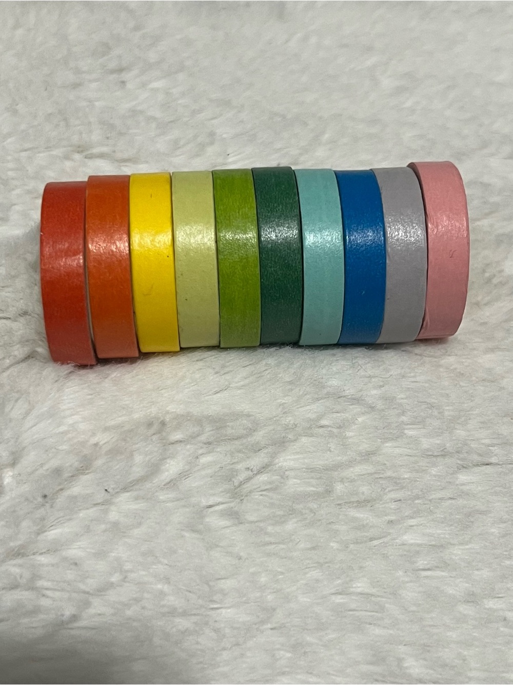 Multicolor Solid/Plain Washi Tape Rolls Set, Mixed Themes Assorted Colors